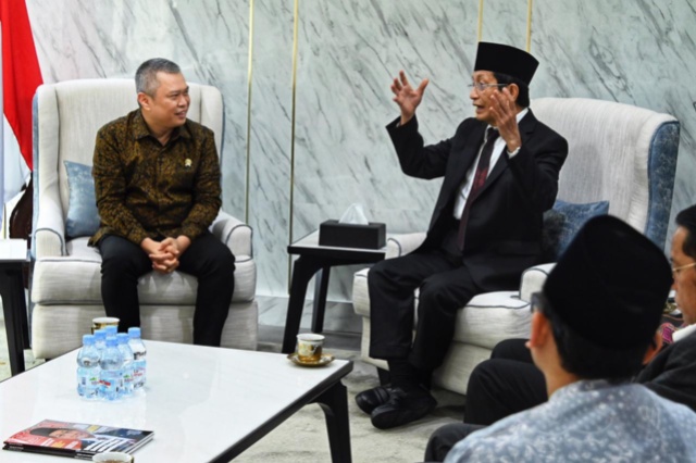 Menhub bertemu Menag di Kantor Kemenag, Rabu (22/1/2025)