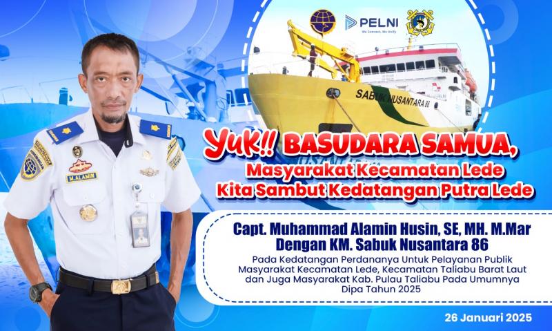Saat peresmian pelepasan kapal Tol Laut KM Sabuk Nusantara 86 di Pelabuhan Lede, Ternate, Maluku Utara. Foto istimewa/KSOP Ternate