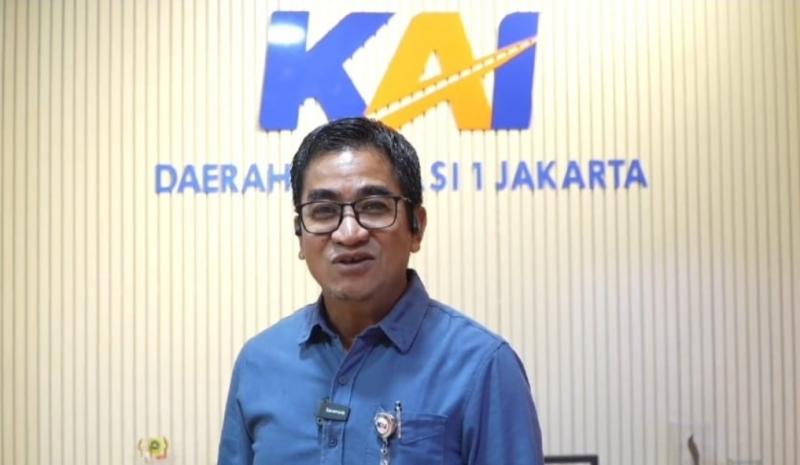 Executive Vice President (EVP) PT KAI (Persero) Daop 1 Jakarta, Yuskal Setiawan saat mengucapkan selamat Hari Pers Nasional 2025. (Ist)