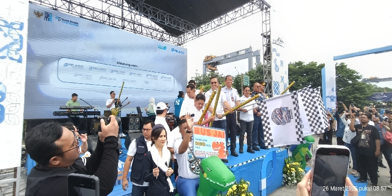Pelepasan Mudik Gratis Pelindo di Pelabuhan Tanjung Priok. foto:BeritaTrans.com/ahmad 