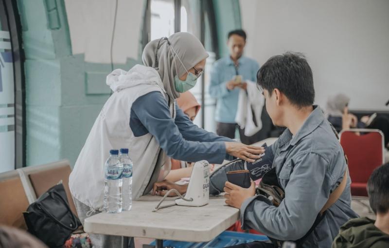 Pemudik dapat layanan kesehatan di Rest Area Mind ID