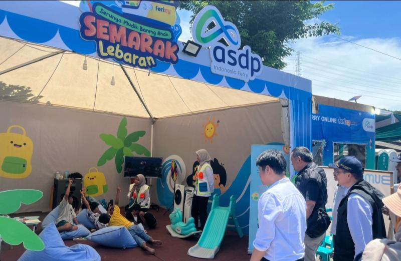 Salah satu area yang disulap jadi menarik bagi anak di  Pelabuhan Penyeberangan