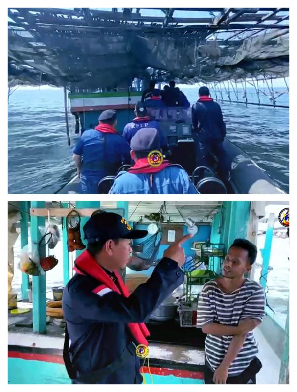 Penertiban bagan di alur perairan Tanjung Priok. Foto istimewa/pangkalan PLP Tanjung Priok