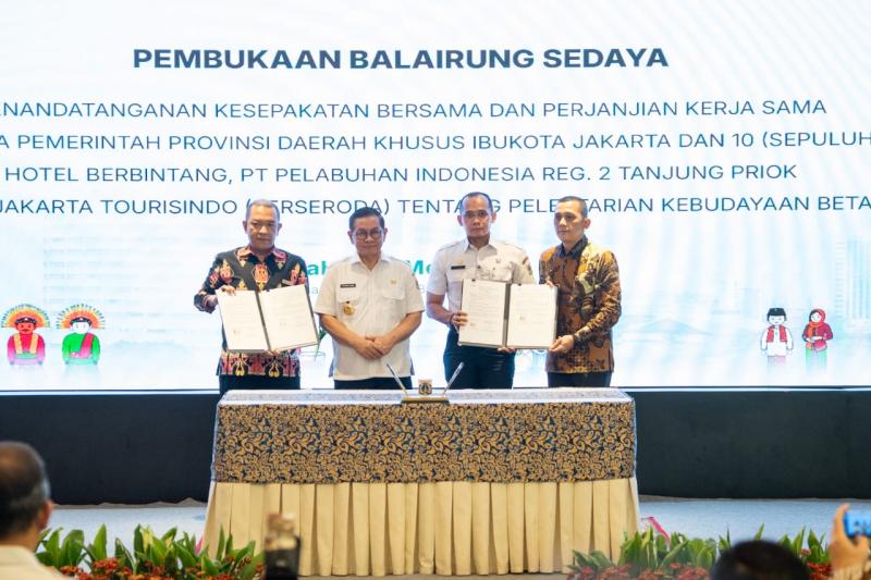 Perjanjian kerja sama pelestarian Budaya Betawi. Foto istimewa/Regional 2 Tanjung Priok