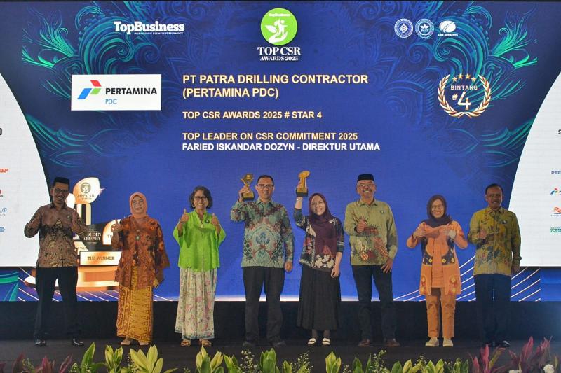 Patra Drilling Contractor raih penghargaan di Top CSR Award. Foto istimewa/Patra Drilling Contractor 