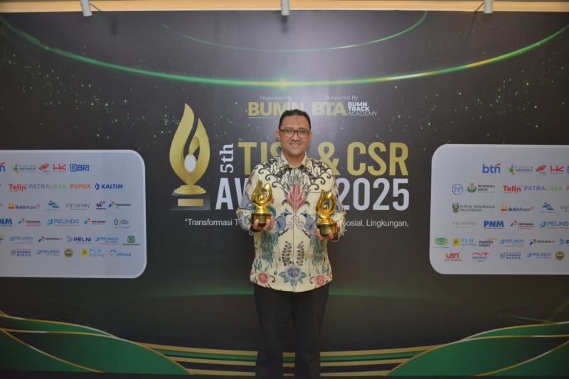Direktur Keuangan PT Patra Drilling Contractor Fitra Adriza di malam penganugerahan. Foto istimewa/Patra Drilling Contractor 