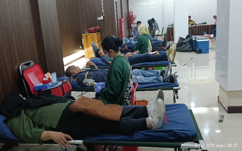 Pelaksanaan donor darah yang digelar rutin TPK Koja. Foto istimewa 