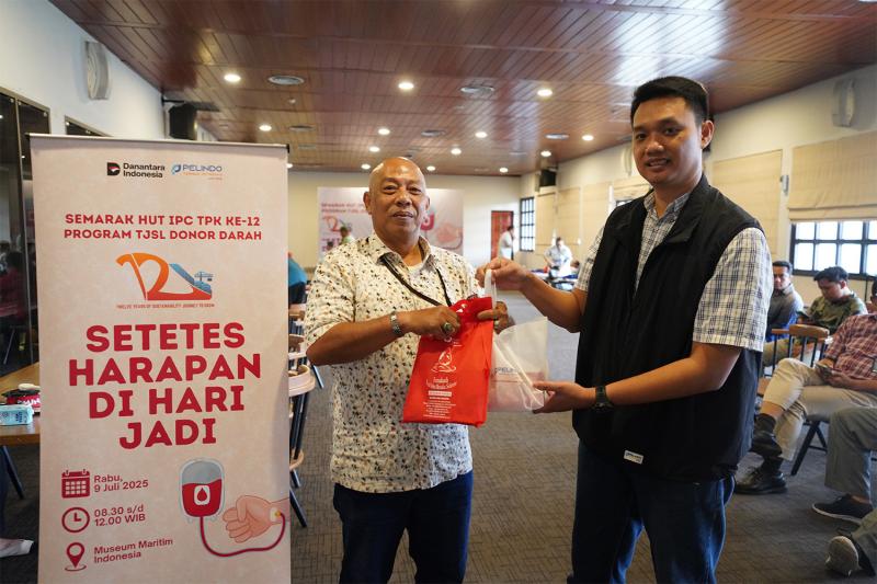 TJSL Donor Darah di momentum HUT Ke-12 IPC TPK. Foto istimewa/IPC TPK 